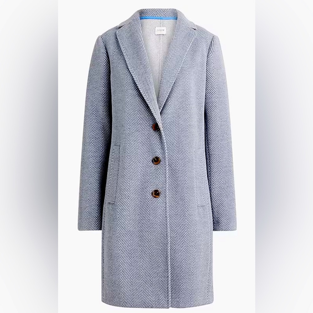 NEW J Crew Herringbone topcoat!!! - Picture 1 of 6
